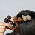 (Pack of 4) Knotted Hair Tie High Elasticity Hair Rope