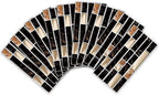 LuxeTile - Self-Adhesive Black & Gold Marble Brick Wall Sticker(Pack of 24)