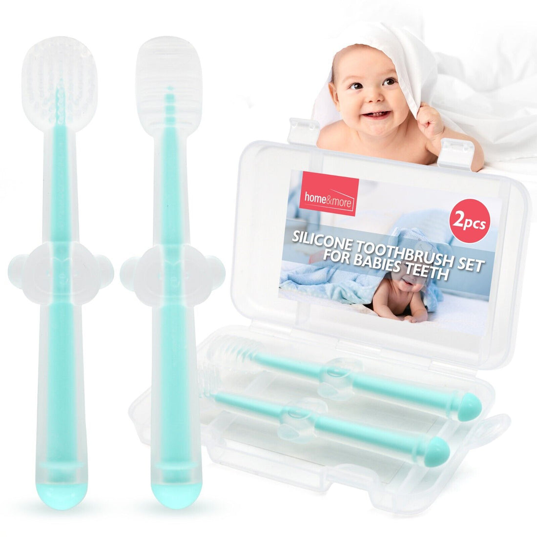 Silicone baby toothbrush