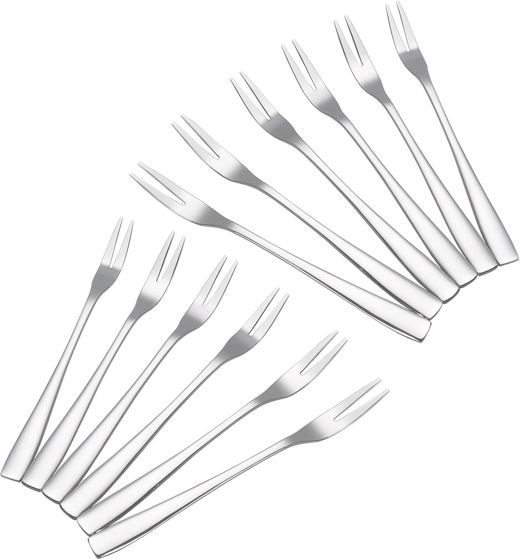 Premium Stainless Steel Dessert & Fruit Fork Set (Pack of 12)