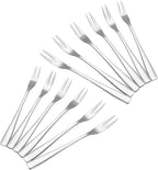Premium Stainless Steel Dessert & Fruit Fork Set (Pack of 12)