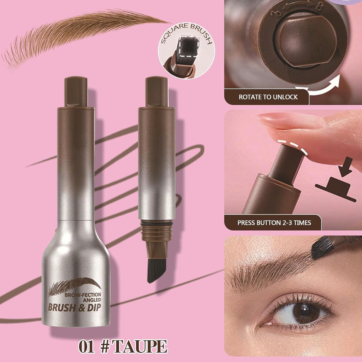 Eyebrow Brush & Dip (Dark Brown)