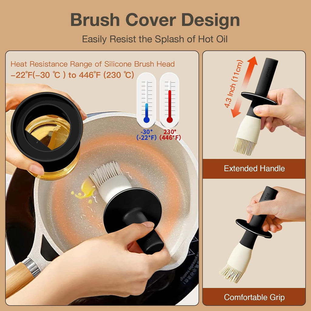 Glass Olive Oil Dispenser With Brush