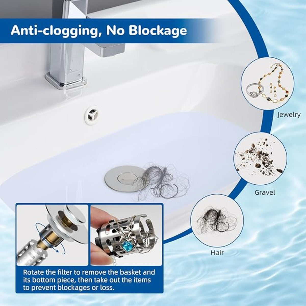 Stainless Steel Anti-Clogging Floor Drain Cover