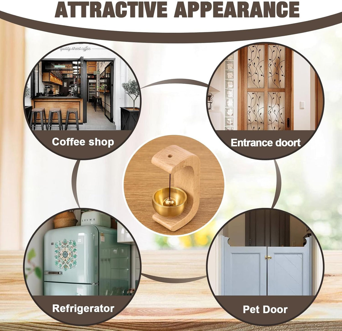 Magnetic Wooden Door Bell