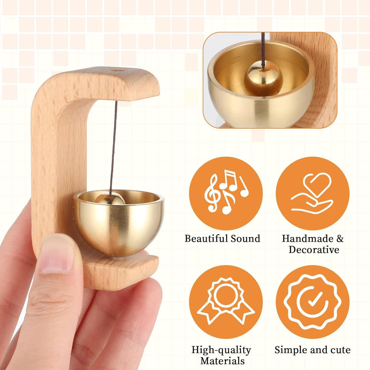 Magnetic Wooden Door Bell