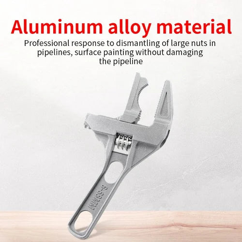 Multi-function Adjustable Large opening Universal Wrench with Twistable Round Tube