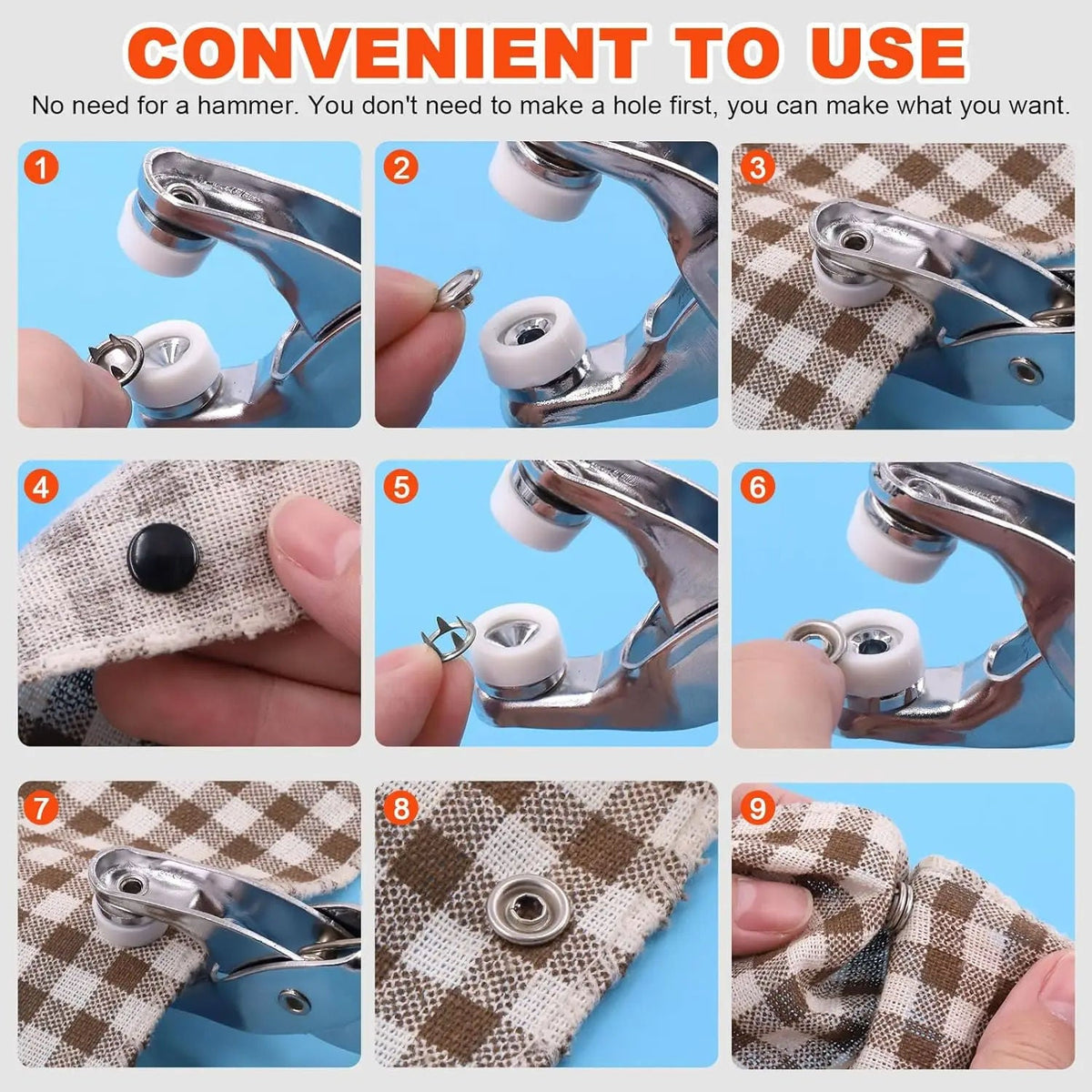 Button Pliers tool kit with buttons