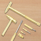 Brass Mini Hammer Screwdriver Set