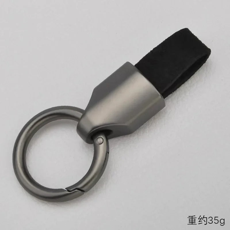 Leather Car Key Chain Ring Clip